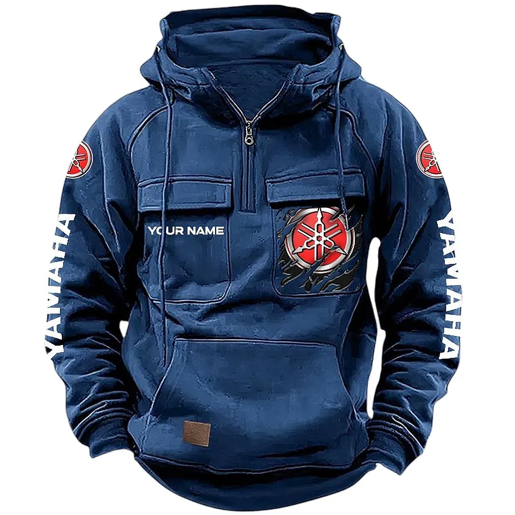 Yamaha Hoodie Tactical Quarter Zip, Gift For Yamaha Lovers CAR164022425161 - Dark Blue
