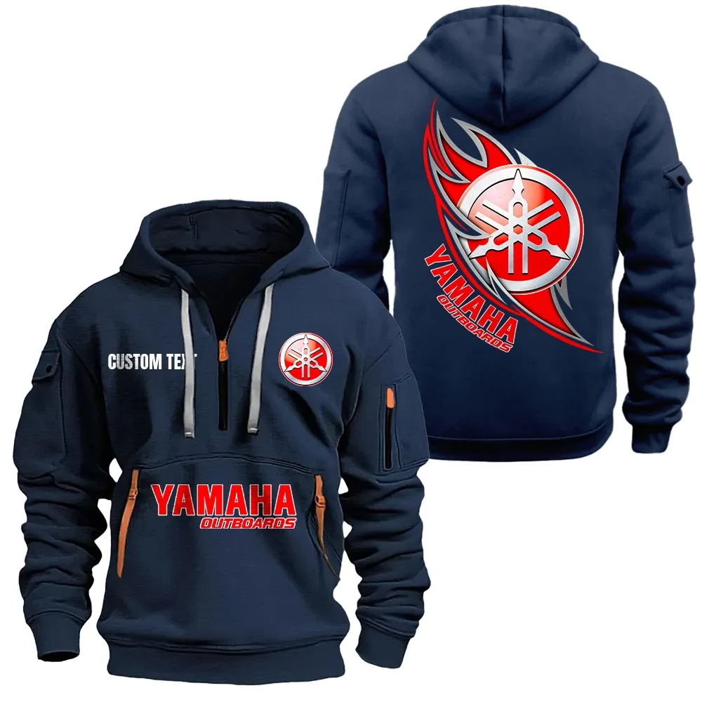 yamaha outboards hoodie half zipper car1701112214 car all over print hoodie half zipper navy jnpbk
