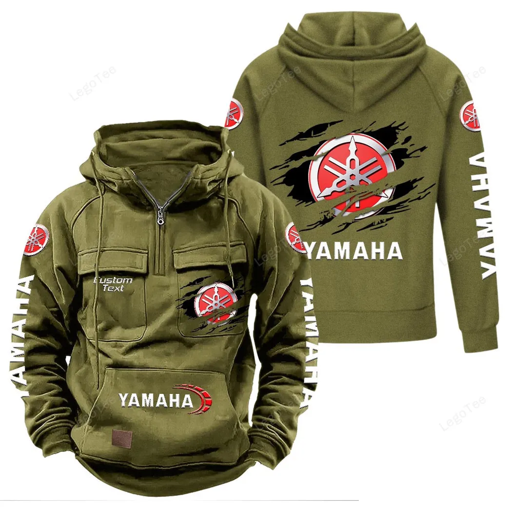 yamaha tactical quarter zip hoodie gift for yamaha lovers gift for him husband boyfriend army green car122021425042 1 56ru6
