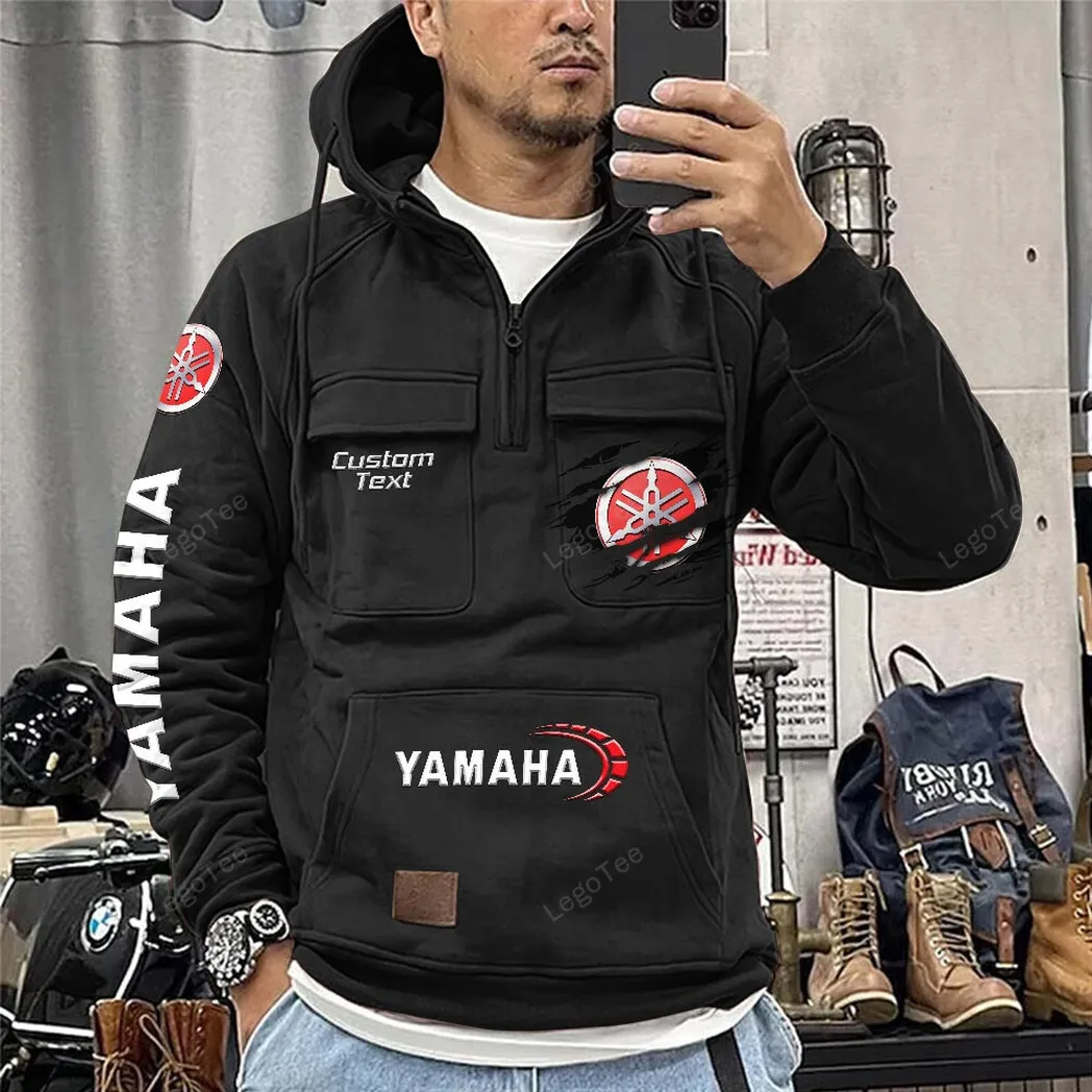 yamaha tactical quarter zip hoodie gift for yamaha lovers gift for him husband boyfriend black car122021425042 2 o4t4i
