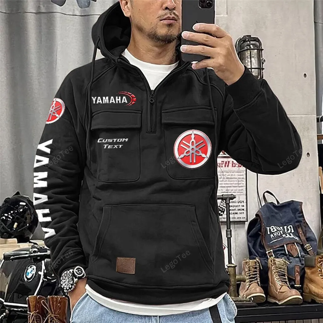 yamaha tactical quarter zip hoodie gift for yamaha lovers gift for him husband boyfriend black car96021425729 2 p3miw