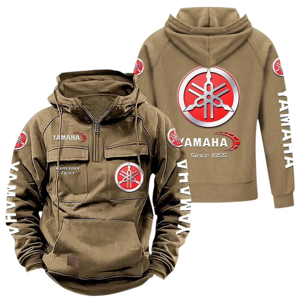 yamaha tactical quarter zip hoodie gift for yamaha lovers gift for him husband boyfriend khaki car96021425729 4 waliy
