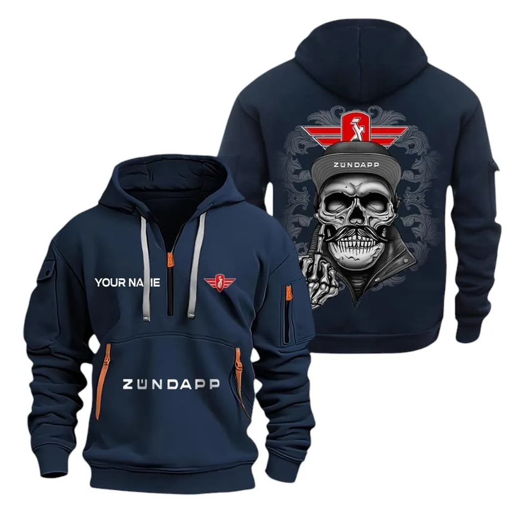 zundapp half zip hoodie for men gift for zundapp fan car166022625193 navy daort
