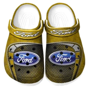 Ford Crocs Sandals For Men Women, Gift For Ford Fan CAR177031425557 - Yellow