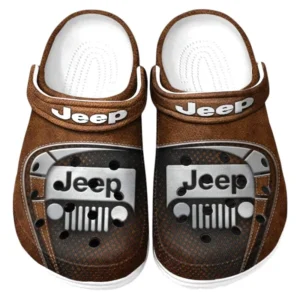 Jeep Crocs Sandals For Men Women, Gift For Jeep Fan CAR177031425560 - Brown