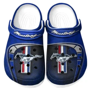 Ford Mustang Crocs Sandals For Men Women, Gift For Ford Mustang Fan CAR177031425561 - Blue