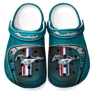 Ford Mustang Crocs Sandals For Men Women, Gift For Ford Mustang Fan CAR177031425561 - Cyan