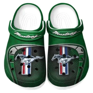 Ford Mustang Crocs Sandals For Men Women, Gift For Ford Mustang Fan CAR177031425561 - Green