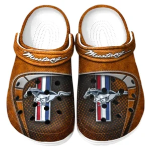 Ford Mustang Crocs Sandals For Men Women, Gift For Ford Mustang Fan CAR177031425561 - Orange