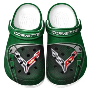 Chevrolet Corvette Crocs Sandals For Men Women, Gift For Chevrolet Corvette Fan CAR177031425562 - Green