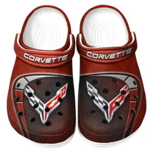 Chevrolet Corvette Crocs Sandals For Men Women, Gift For Chevrolet Corvette Fan CAR177031425562 - Red