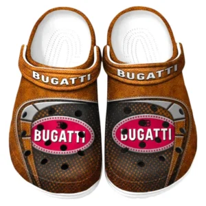 Bugatti Crocs Sandals For Men Women, Gift For Bugatti Fan CAR177031425566 - Orange