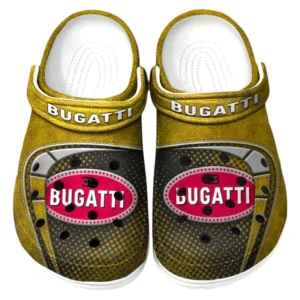 Bugatti Crocs Sandals For Men Women, Gift For Bugatti Fan CAR177031425566 - Yellow