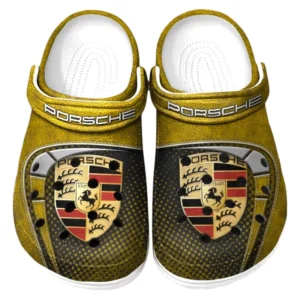 Porsche Crocs Sandals For Men Women, Gift For Porsche Fan CAR177031425569 - Yellow