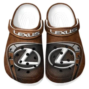 Lexus Crocs Sandals For Men Women, Gift For Lexus Fan CAR177031425576 - Brown