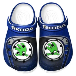 Skoda Crocs Sandals For Men Women, Gift For Skoda Fan CAR177031425578 - Blue