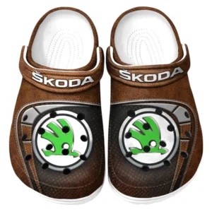 Skoda Crocs Sandals For Men Women, Gift For Skoda Fan CAR177031425578 - Brown