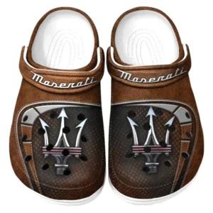 Maserati Crocs Sandals For Men Women, Gift For Maserati Fan CAR177031425582 - Brown