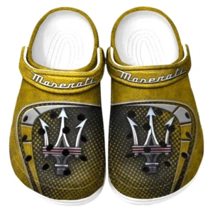 Maserati Crocs Sandals For Men Women, Gift For Maserati Fan CAR177031425582 - Yellow