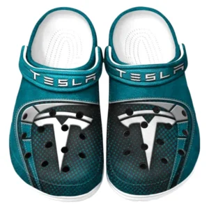 Tesla Crocs Sandals For Men Women, Gift For Tesla Fan CAR177031425583 - Cyan