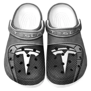 Tesla Crocs Sandals For Men Women, Gift For Tesla Fan CAR177031425583 - Gray