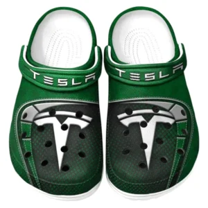 Tesla Crocs Sandals For Men Women, Gift For Tesla Fan CAR177031425583 - Green