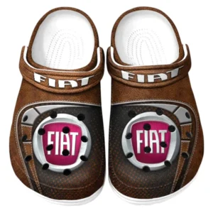 Fiat Crocs Sandals For Men Women, Gift For Fiat Fan CAR177031425603 - Brown