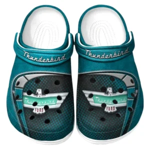 Thunderbird Crocs Sandals For Men Women, Gift For Thunderbird Fan CAR177031425610 - Cyan