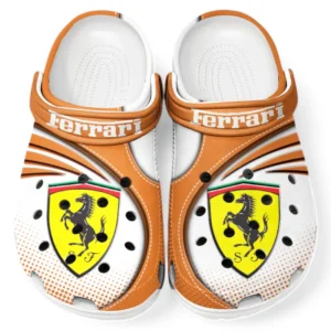 Ferrari Crocs Sandals For Men Women, Gift For Ferrari Fan CAR181031525689 - Orange