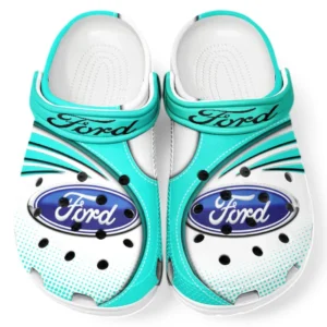 Ford Crocs Sandals For Men Women, Gift For Ford Fan CAR181031525693 - Cyan