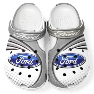 Ford Crocs Sandals For Men Women, Gift For Ford Fan CAR181031525693 - Gray