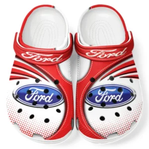 Ford Crocs Sandals For Men Women, Gift For Ford Fan CAR181031525693 - Red