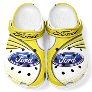 Ford Crocs Sandals For Men Women, Gift For Ford Fan CAR181031525693 - Yellow