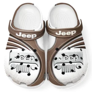 Jeep Crocs Sandals For Men Women, Gift For Jeep Fan CAR181031525694 - Brown
