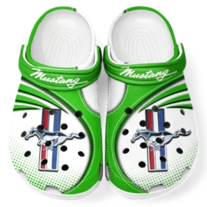 Ford Mustang Crocs Sandals For Men Women, Gift For Ford Mustang Fan CAR181031525696 - Green
