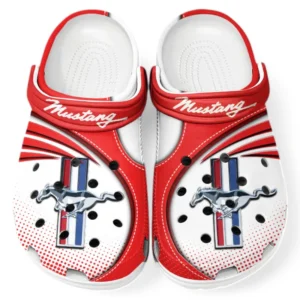 Ford Mustang Crocs Sandals For Men Women, Gift For Ford Mustang Fan CAR181031525696 - Red