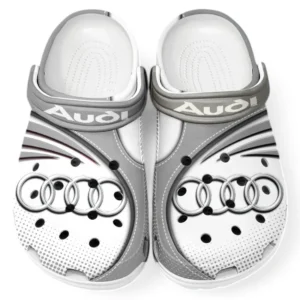 Audi Crocs Sandals For Men Women, Gift For Audi Fan CAR181031525697 - Gray