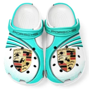 Porsche Crocs Sandals For Men Women, Gift For Porsche Fan CAR181031525700 - Cyan