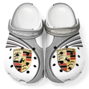 Porsche Crocs Sandals For Men Women, Gift For Porsche Fan CAR181031525700 - Gray
