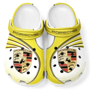 Porsche Crocs Sandals For Men Women, Gift For Porsche Fan CAR181031525700 - Yellow