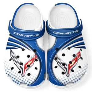 Chevrolet Corvette Crocs Sandals For Men Women, Gift For Chevrolet Corvette Fan CAR181031525705 - Blue
