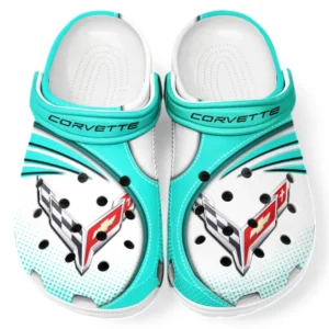 Chevrolet Corvette Crocs Sandals For Men Women, Gift For Chevrolet Corvette Fan CAR181031525705 - Cyan