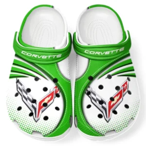 Chevrolet Corvette Crocs Sandals For Men Women, Gift For Chevrolet Corvette Fan CAR181031525705 - Green