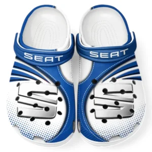 Seat Crocs Sandals For Men Women, Gift For Seat Fan CAR181031525711 - Blue