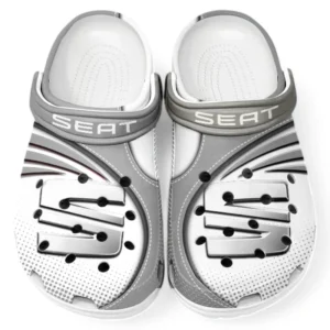 Seat Crocs Sandals For Men Women, Gift For Seat Fan CAR181031525711 - Gray