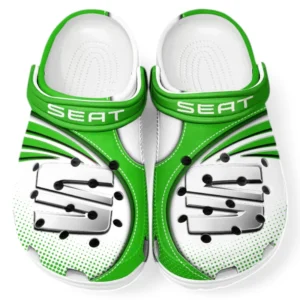 Seat Crocs Sandals For Men Women, Gift For Seat Fan CAR181031525711 - Green