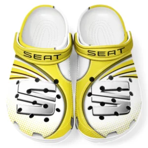 Seat Crocs Sandals For Men Women, Gift For Seat Fan CAR181031525711 - Yellow