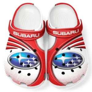 Subaru Crocs Sandals For Men Women, Gift For Subaru Fan CAR181031525714 - Red