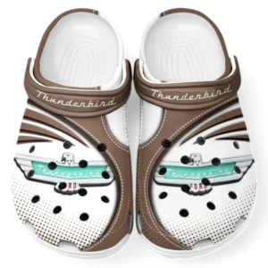 Thunderbird Crocs Sandals For Men Women, Gift For Thunderbird Fan CAR181031525717 - Brown