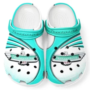Thunderbird Crocs Sandals For Men Women, Gift For Thunderbird Fan CAR181031525717 - Cyan